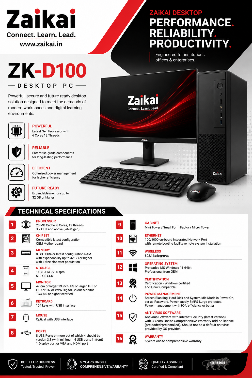 ZK-D100 Desktop PC